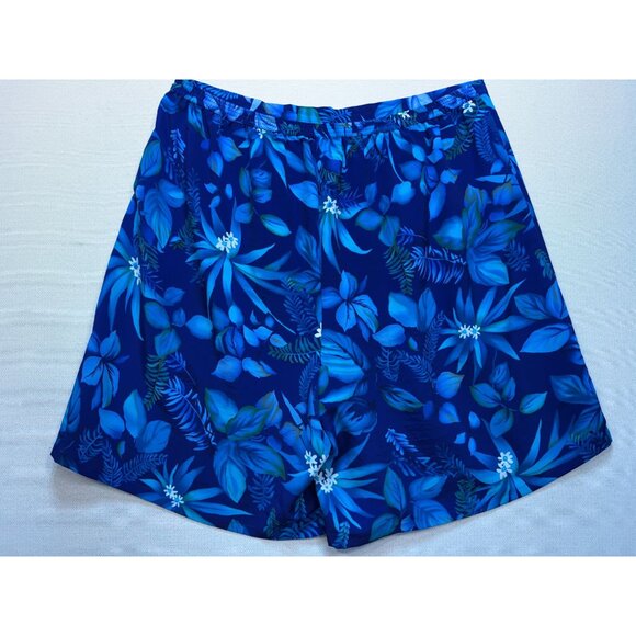 Apparenza Women's Summer Skorts Plus Size 24W Blue Floral Tropical Beach Casual - Picture 9 of 12